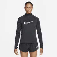 Nike Swoosh жіноча Dri-FIT 1/4-Zip Mid Layer колір чорний