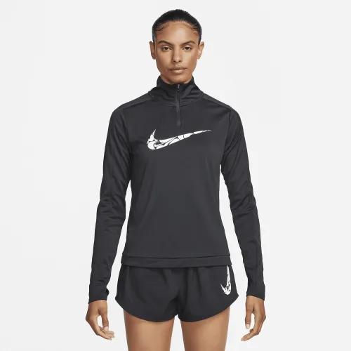 Nike Swoosh женская Dri-FIT 1/4-Zip Mid Layer цвет черный