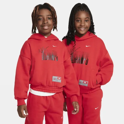 Nike Culture of баскетбольні Big дитячі Pullover Fleece Толстовка з капюшоном колір червоний