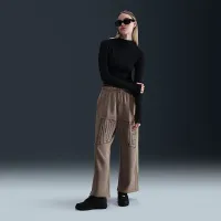 Nike Sportswear жіноча Mid-Rise оверсайз Open-Hem French Terry Pants колір коричневий