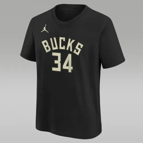 Nike Giannis Antetokounmpo Milwaukee Bucks Statement Edition Big детские Jordan NBA футболка цвет черный