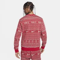 Nike Sportswear Club Fleece чоловічі Crew-Neck Holiday світшот колір червоний
