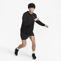 Nike Dri-FIT Track Club Men's Fleece Long-Sleeve Crew Neck Running Sweatshirt Black