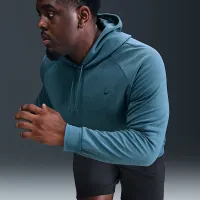Nike Primary Fleece чоловічі Dri-FIT UV Pullover Performance Толстовка з капюшоном блакитний