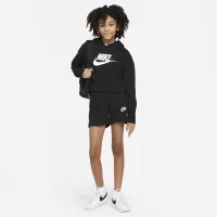 Nike Sportswear Club Big дитячі (Girls') French Terry Cropped Толстовка з капюшоном колір чорний