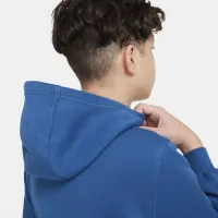 Nike Sportswear Club Fleece Big детские Pullover Толстовка с капюшоном синий