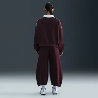 Nike Sportswear Phoenix Fleece жіноча Loose Mid-Rise Barrel Pants колір червоний