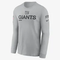 New York Giants Salute to Service Mascot Edge Legend мужские Nike NFL Long-Sleeve футболка цвет серый