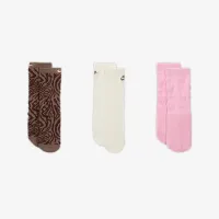 Nike Wild Warmth Big дитячі Fashion Crew шкарпетки (3 пар) колір коричневий