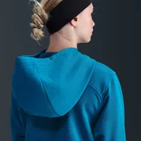 Nike Pro Fleece Big дитячі (Girls') Dri-FIT Full-Zip Толстовка з капюшоном блакитний