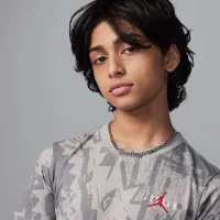 Nike Jordan Big детские Hi-Vis Printed футболка цвет серый