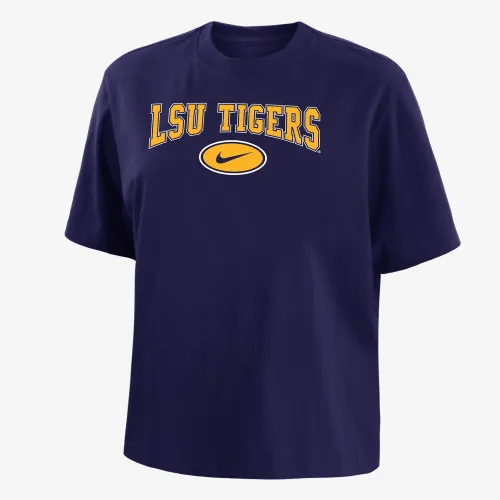 LSU женская Nike College Boxy футболка цвет фиолетовый