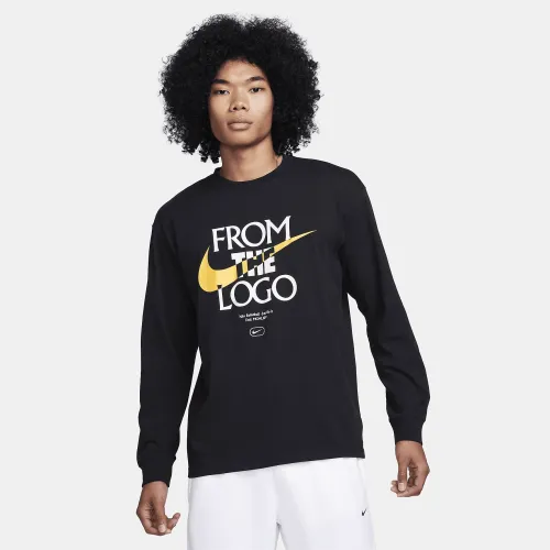 Nike Max90 мужские Long-Sleeve баскетбольные футболка цвет черный