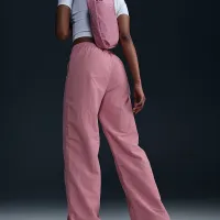 Nike Sportswear Everything Wovens женская Mid-Rise Open-Hem Pants Pink