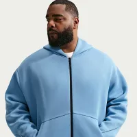 Nike Tech мужские Fleece Full-Zip Толстовка с капюшоном синий