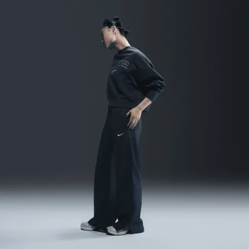 Nike Sportswear Phoenix Fleece женская С высокой Талией Wide-Leg Sweatpants синий