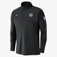 Brooklyn Nets City Edition мужские Nike Dri-FIT NBA 1/2-Zip Long-Sleeve Top цвет черный