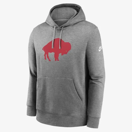 Buffalo Bills Rewind Club Logo Men’s Nike NFL Pullover Толстовка з капюшоном колір сірий