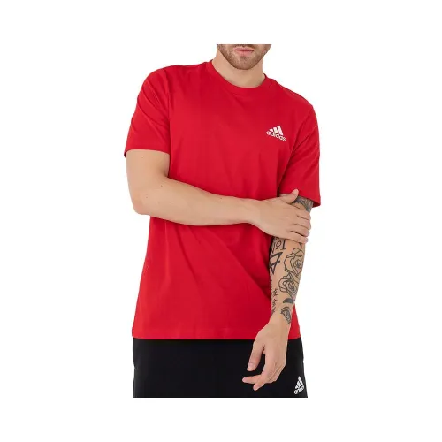 Футболка adidas Essentials Embroideцвет красный Small Logo GK9642 - Красная