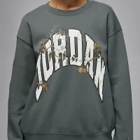 Nike Jordan Brooklyn Fleece женская Realtree Crew-Neck свитшот цвет серый