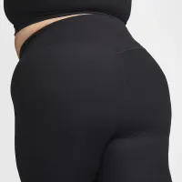 Nike Zenvy Rib жіноча Gentle-Support З високою талією 7/8 лосіни (великі розміри) колір чорний