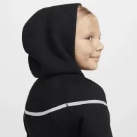 Nike Sportswear Tech Fleece Big детские (для мальчиков) Reflective Full-Zip Толстовка с капюшоном цвет черный