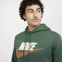 Nike Club Fleece чоловічі Pullover Толстовка з капюшоном колір зелений