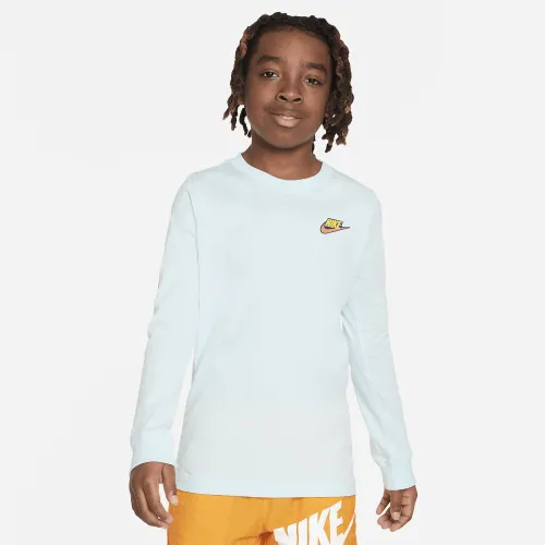 Nike Sportswear Big дитячі Long-Sleeve футболка блакитний