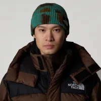 Шапка The North Face Tie-Dye Logo Box Beanie 0A7WJI3071 - zielono-коричневая