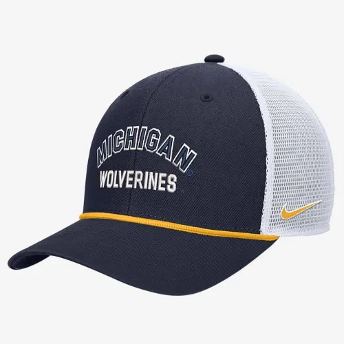Michigan Nike College Snapback Trucker Hat блакитний