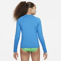 Nike Swim Charms Big дитячі (Girls') Long-Sleeve Hydroguard блакитний