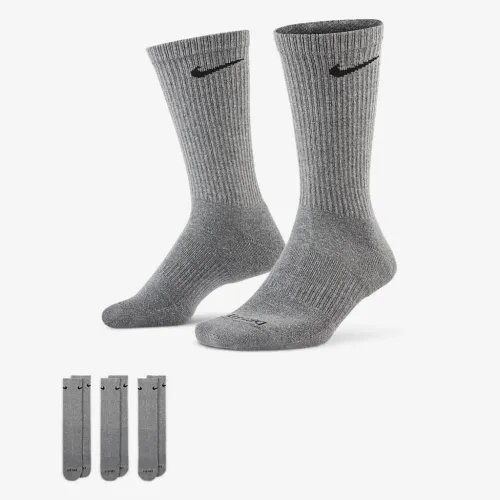 Nike Everyday Plus Cushioned тренировочные Crew носки (3 пары) цвет серый