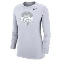 Washington Spirit женская Nike Soccer Long-Sleeve футболка цвет белый