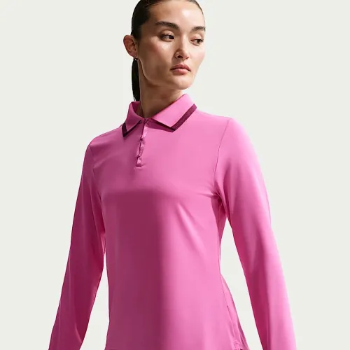 Nike Tour жіноча Dri-FIT UV Protection Long-Sleeve для гольфу Polo Pink