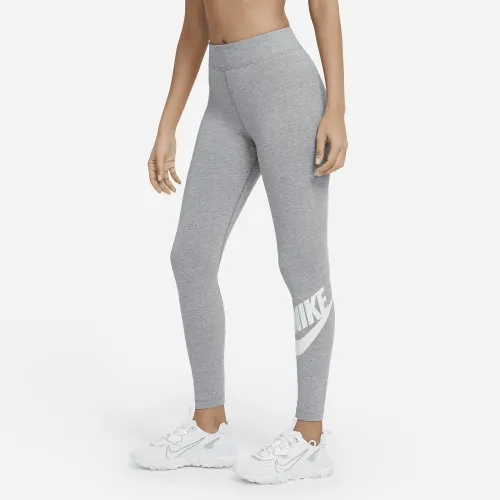Nike Sportswear Essential женская С высокой Талией Logo лосины цвет серый
