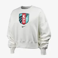 Kansas City Current Phoenix Fleece жіноча Nike NWSL Crew-Neck світшот колір білий
