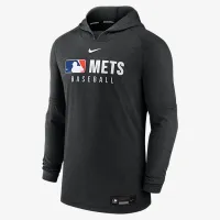 New York Mets Authentic Collection чоловічі Nike Dri-FIT MLB Pullover Толстовка з капюшоном колір чорний