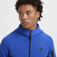 Nike Tech мужские Full-Zip Windrunner Толстовка с капюшоном синий
