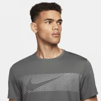 Nike Miler Flash чоловічі Dri-FIT UV Short-Sleeve Running Top колір сірий