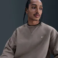 Nike Solo Swoosh мужские Fleece Crew цвет серый