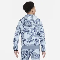 Nike Tech Fleece Big детские (для мальчиков) Camo Full-Zip Толстовка с капюшоном синий