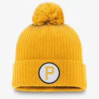 Pittsburgh Pirates Cooperstown Peak чоловічі Nike MLB Cuffed Pom Beanie Yellow