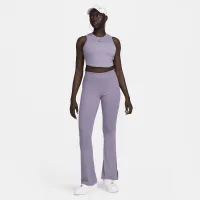 Nike Sportswear Chill Knit женская Tight Cropped Mini-Rib Tank Top цвет фиолетовый