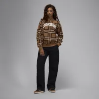 Nike Jordan Brooklyn Fleece жіноча Graphic Crew-Neck світшот колір коричневий