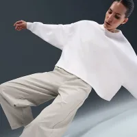 Nike 24.7 PerfectStretch женская Dri-FIT С высокой Талией Loose Barrel-Leg Pants цвет коричневый