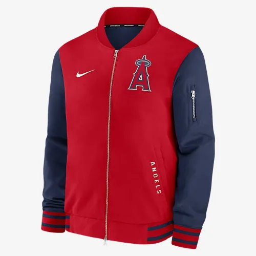 Los Angeles Angels Authentic Collection Dugout мужские Nike MLB Full-Zip Bomber Куртка цвет красный