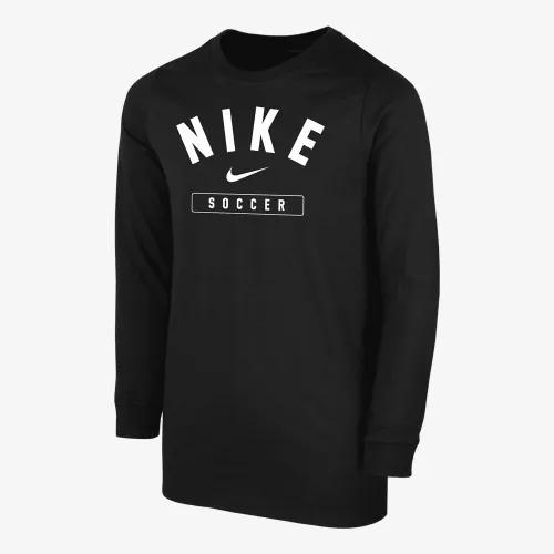 Nike Swoosh Big детские (для мальчиков) Soccer Long-Sleeve футболка цвет черный