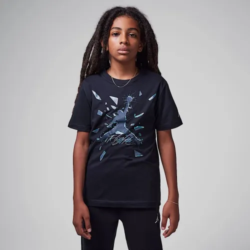 Nike Jordan Big детские Shatteцвет красный Glass Jumpman футболка цвет черный