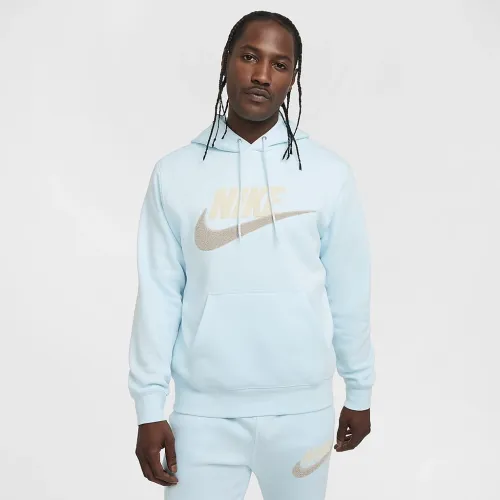 Nike Club Fleece чоловічі Pullover Толстовка з капюшоном блакитний