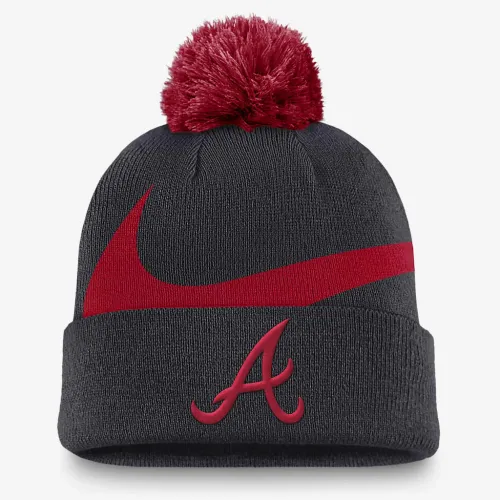 Atlanta Braves Peak чоловічі Nike MLB Cuffed Pom Beanie блакитний
